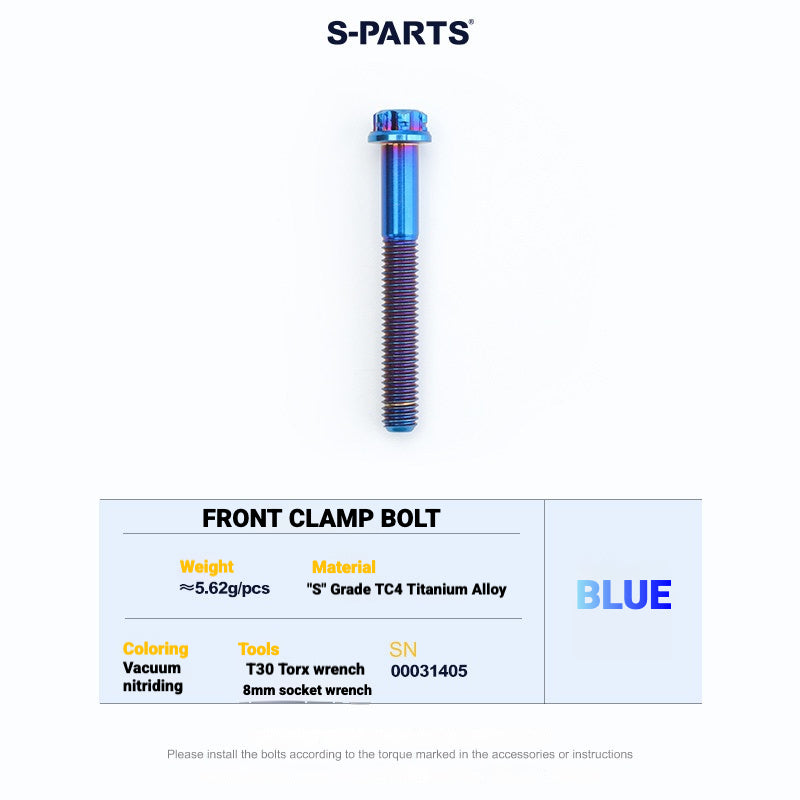 S-PARTS Titanium Saddle Clamp Bolt Kit for Cannondale SystemSix Gen 5 – 3D Printed Lightweight Upgrade