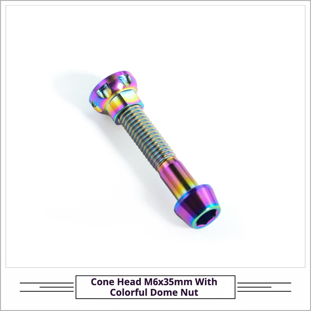 Titanium Seatpost Repair Bolt Kit – Cylindrical, Conical, Flanged & Raised Head | M5 M6 M7 Sizes | Compatible with Specialized Tarmac SL8, Giant TCR, Darimo Seatposts, Pinarello Dogma, and Propel (PP)