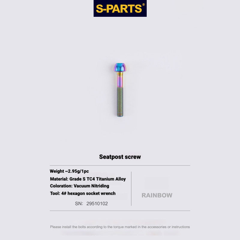 S-PARTS 3DAM Titanium 3D Printed Seatpost Hardware Kit for CERVÉLO S5 (2026 Compatible)