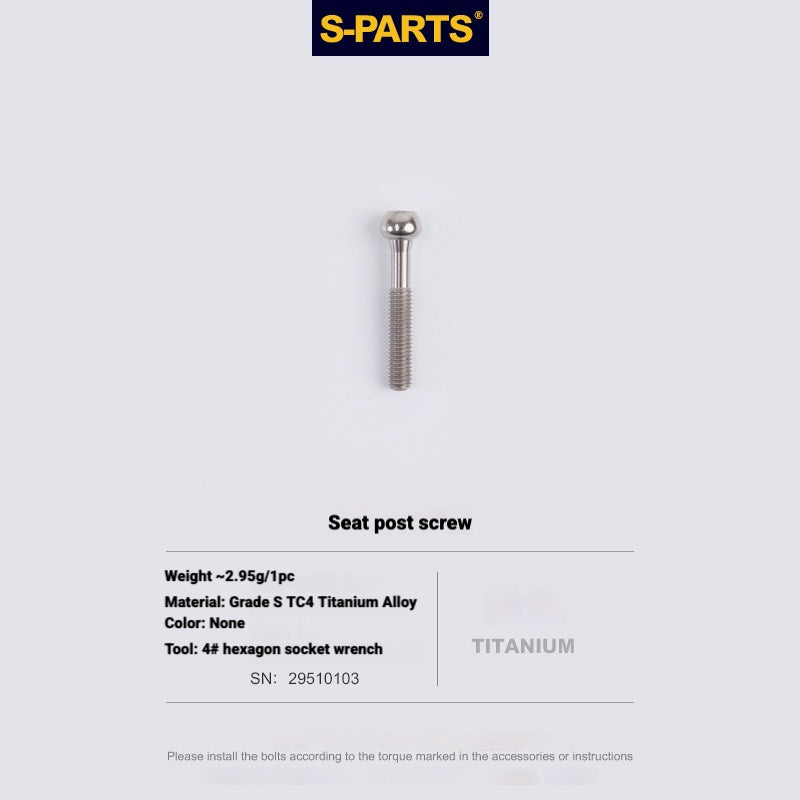 S-PARTS 3DAM Titanium 3D Printed Seatpost Hardware Kit for CERVÉLO S5 (2026 Compatible)