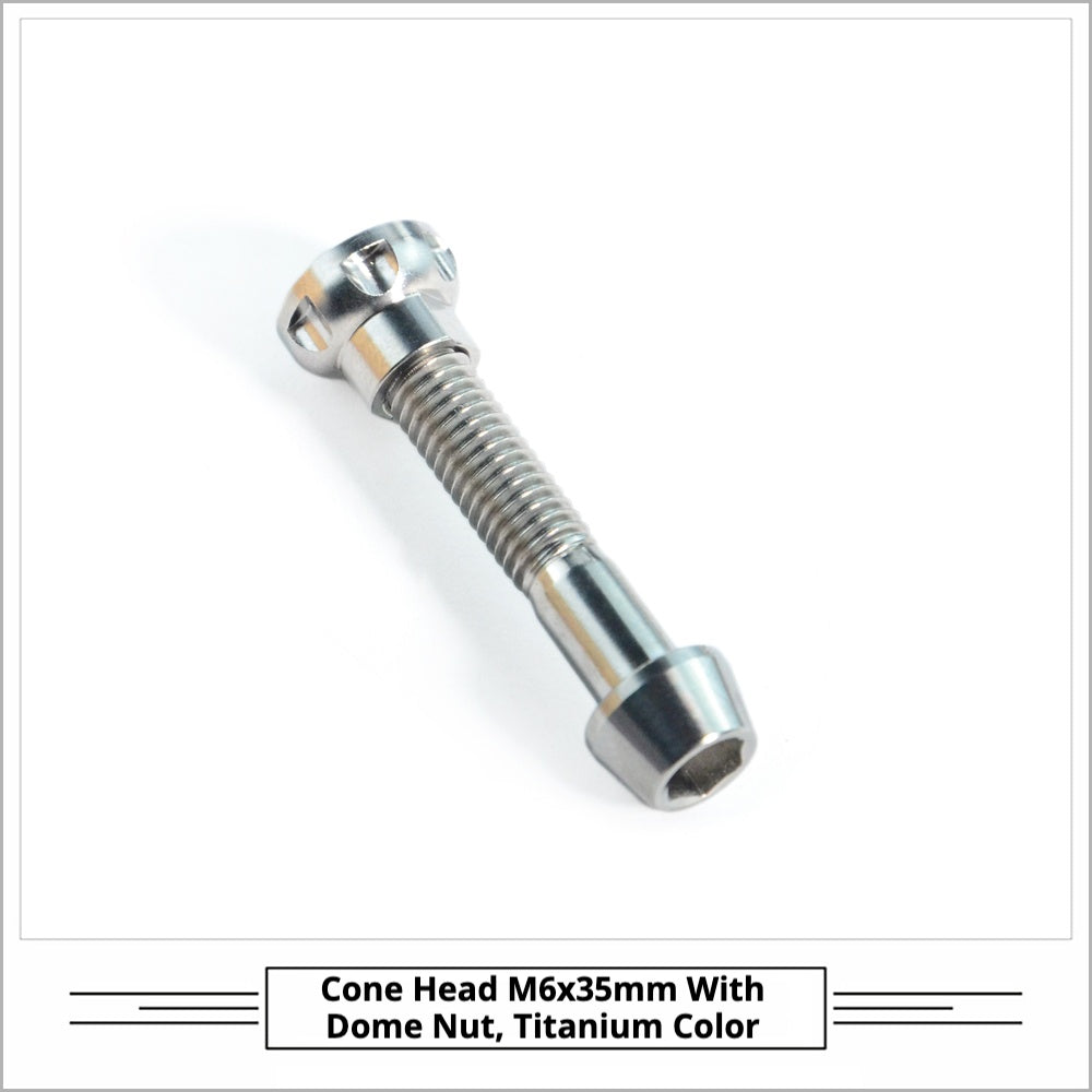 Titanium Seatpost Repair Bolt Kit – Cylindrical, Conical, Flanged & Raised Head | M5 M6 M7 Sizes | Compatible with Specialized Tarmac SL8, Giant TCR, Darimo Seatposts, Pinarello Dogma, and Propel (PP)