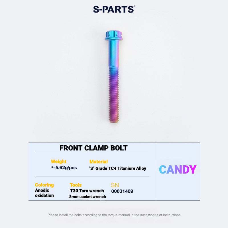 S-PARTS Titanium Saddle Clamp Bolt Kit for Cannondale SystemSix Gen 5 – 3D Printed Lightweight Upgrade