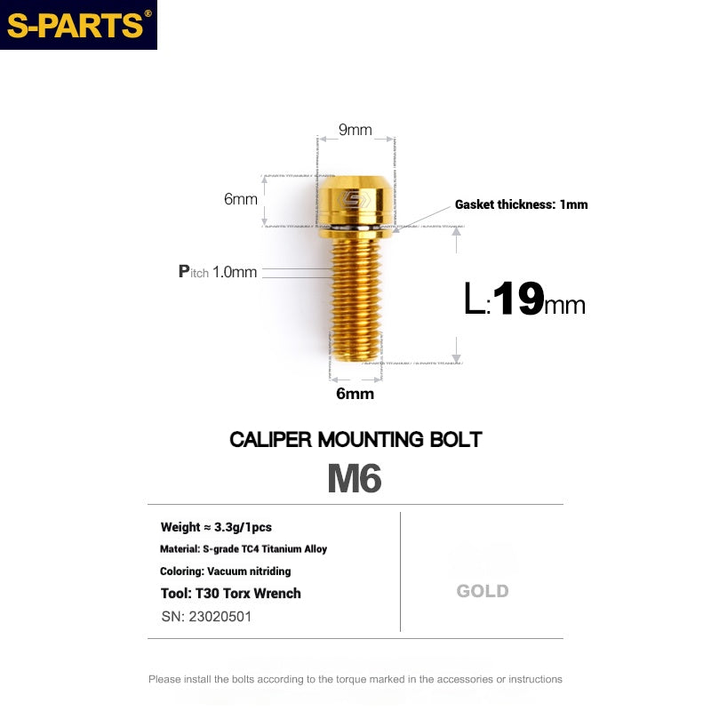 S-PARTS Titanium Bolt Upgrade Kit for SRAM MAVEN Brakes | CNC Precision | Lightweight | Full Color Options
