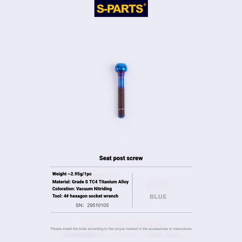 S-PARTS 3DAM Titanium 3D Printed Seatpost Hardware Kit for CERVÉLO S5 (2026 Compatible)