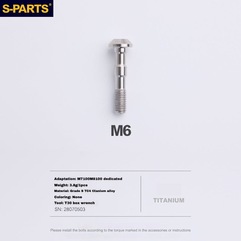 S-PARTS Titanium Caliper Body Bolt for Shimano R9120/R8070/M9120/M8100 | SRAM RED FOECE– Lightweight Anodized Brake Mounting Screws