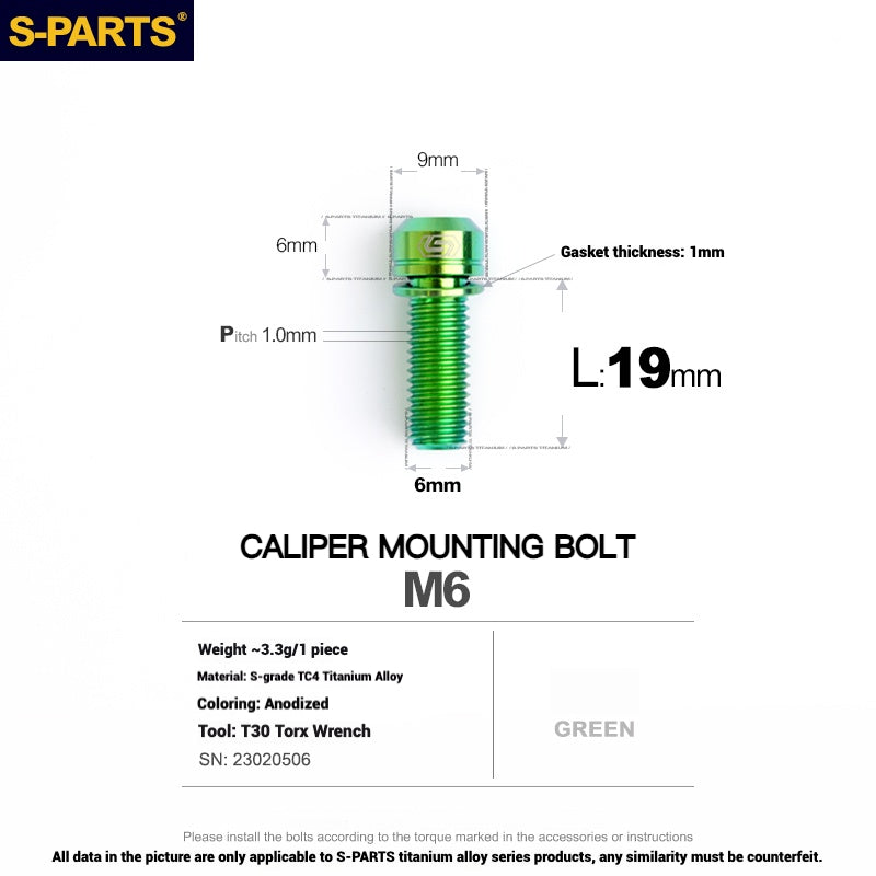 S-PARTS Titanium Bolt Upgrade Kit for SRAM MAVEN Brakes | CNC Precision | Lightweight | Full Color Options