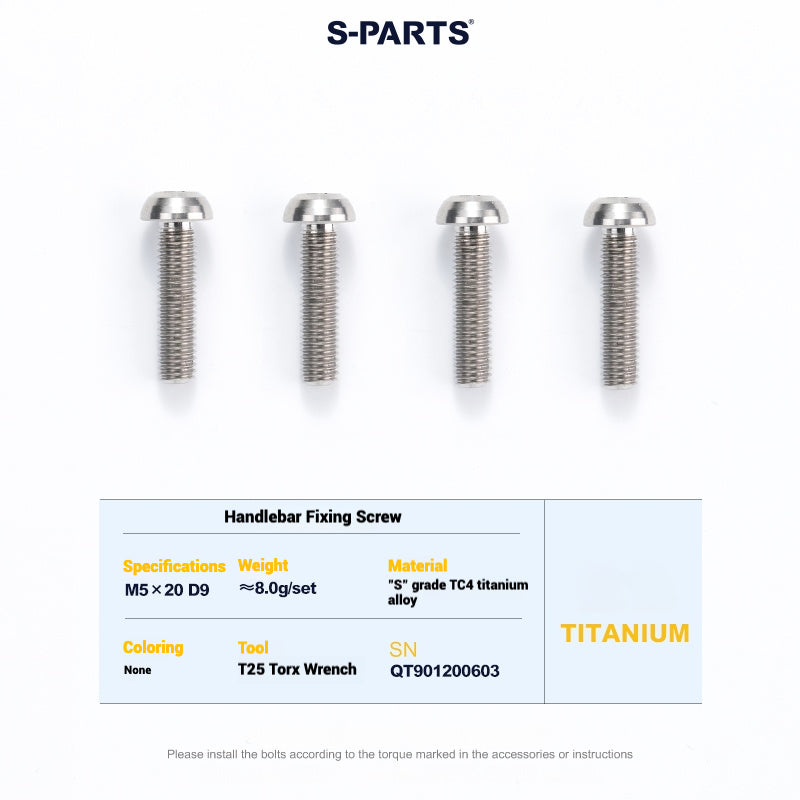 Cervélo S5 Titanium Bolt Kit – Full Frame Lightweight Upgrade Set | CNC TC4 Ti Bolts for Cervélo S5