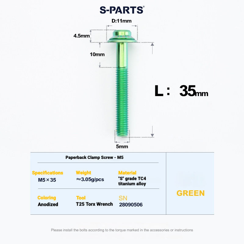 S-PARTS Titanium Bolt Kit for Shimano Ultegra Di2 R8170 Disc Brake & Shifter | Road Bike Upgrade