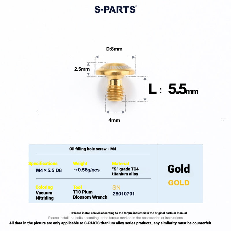 S-PARTS Titanium Bolt Upgrade Kit for SRAM MAVEN Brakes | CNC Precision | Lightweight | Full Color Options