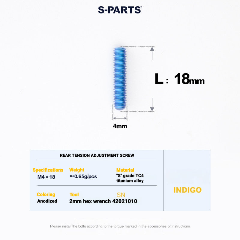 Shimano Road Titanium Bolt Kit – S-PARTS Drivetrain Screws for R8050 / R8150 / R9250