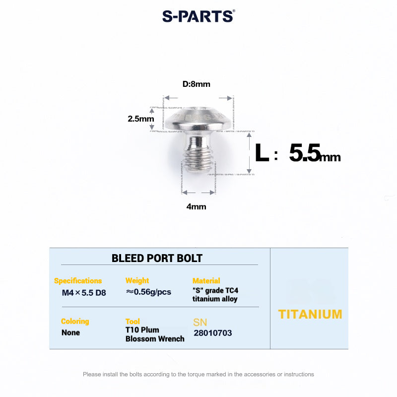 S-PARTS Titanium Bolt Upgrade Kit for SRAM MAVEN Brakes | CNC Precision | Lightweight | Full Color Options