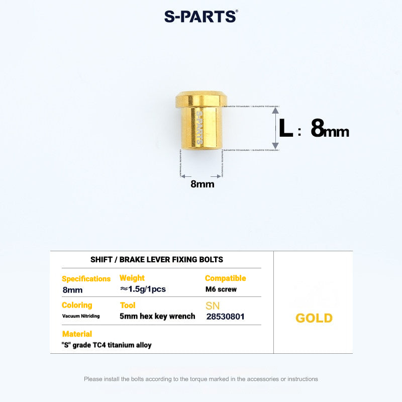 S-PARTS Titanium Bolt Kit for Shimano Ultegra Di2 R8170 Disc Brake & Shifter | Road Bike Upgrade