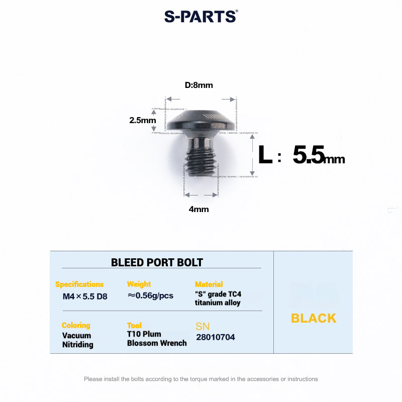 S-PARTS Titanium Bolt Upgrade Kit for SRAM MAVEN Brakes | CNC Precision | Lightweight | Full Color Options
