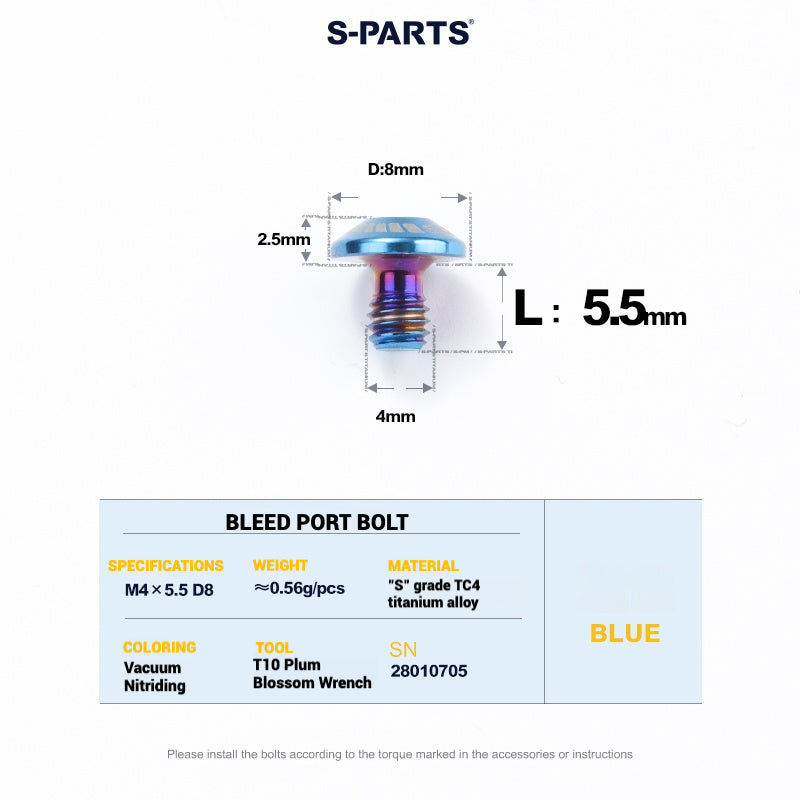 S-PARTS Titanium Bolt Upgrade Kit for SRAM MAVEN Brakes | CNC Precision | Lightweight | Full Color Options