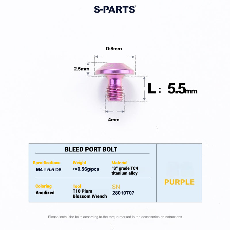 S-PARTS Titanium Bolt Upgrade Kit for SRAM MAVEN Brakes | CNC Precision | Lightweight | Full Color Options