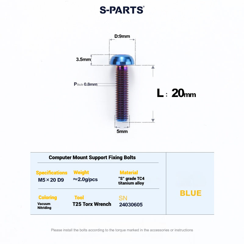 Cervélo S5 Titanium Bolt Kit – Full Frame Lightweight Upgrade Set | CNC TC4 Ti Bolts for Cervélo S5