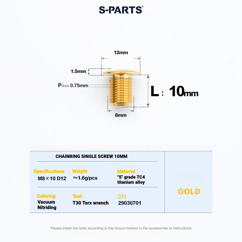 Shimano Road Titanium Bolt Kit – S-PARTS Drivetrain Screws for R8050 / R8150 / R9250