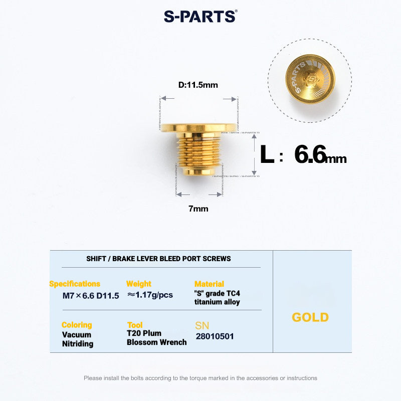 Shimano Dura-Ace R9270 Titanium Disc Brake Bolt Kit