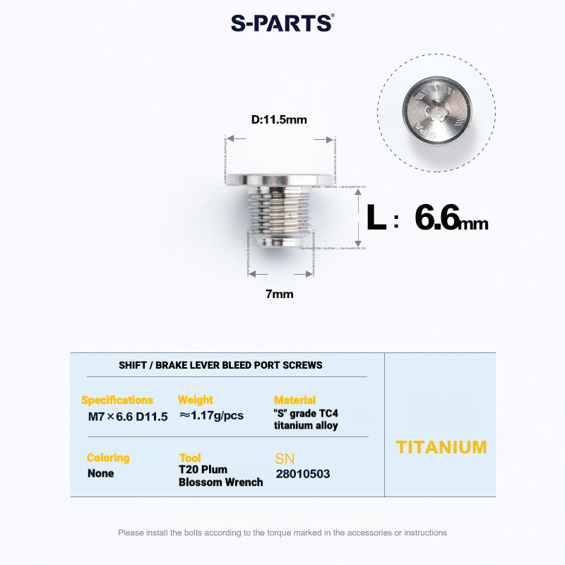 Shimano Dura-Ace R9270 Titanium Disc Brake Bolt Kit