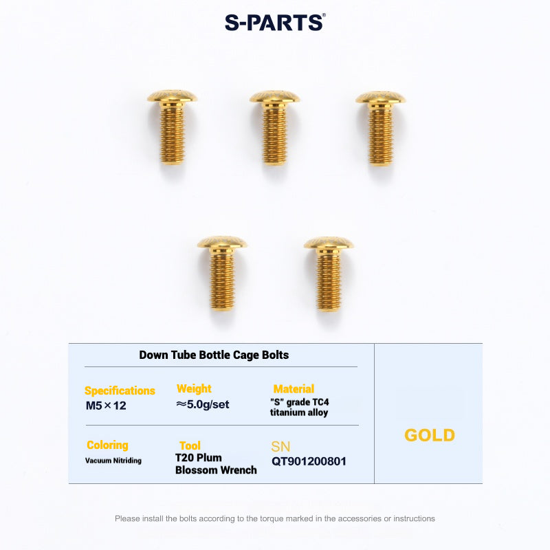 Cervélo S5 Titanium Bolt Kit – Full Frame Lightweight Upgrade Set | CNC TC4 Ti Bolts for Cervélo S5