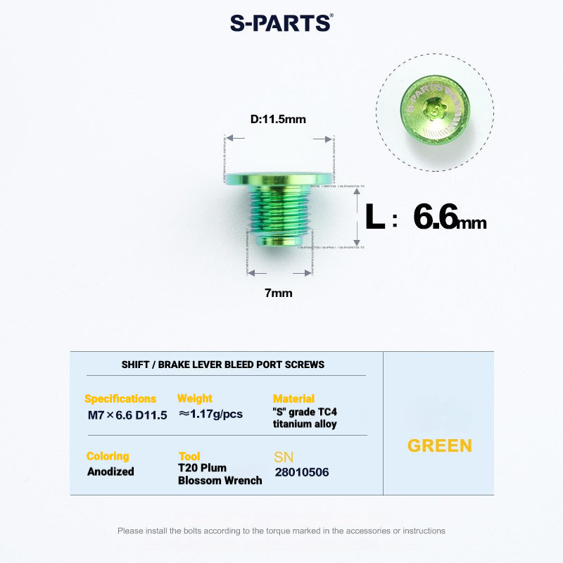 Shimano Dura-Ace R9270 Titanium Disc Brake Bolt Kit