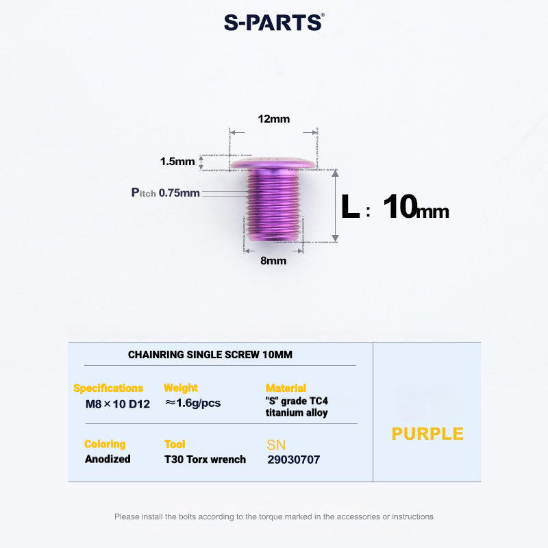 Shimano Road Titanium Bolt Kit – S-PARTS Drivetrain Screws for R8050 / R8150 / R9250