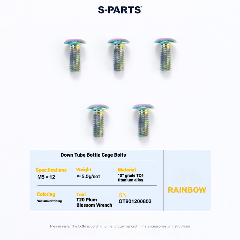 Cervélo S5 Titanium Bolt Kit – Full Frame Lightweight Upgrade Set | CNC TC4 Ti Bolts for Cervélo S5