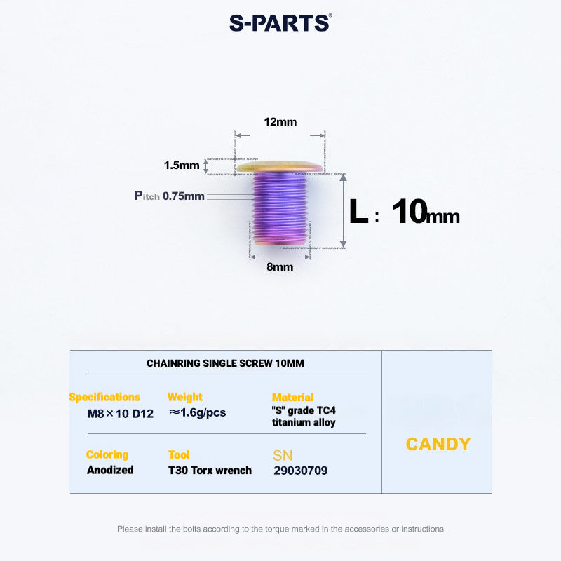 Shimano Road Titanium Bolt Kit – S-PARTS Drivetrain Screws for R8050 / R8150 / R9250