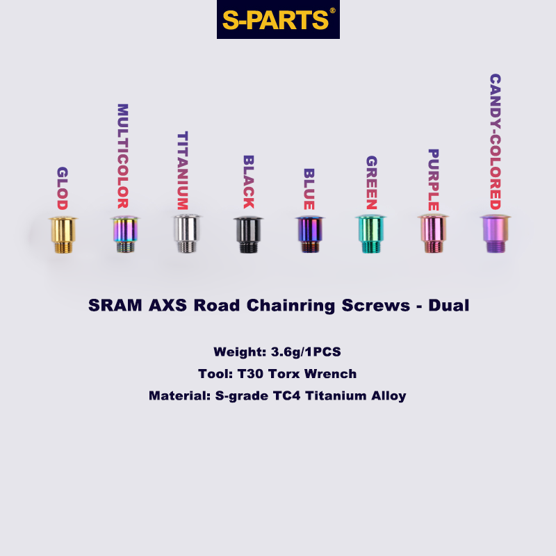 S-Grade TC4 Titanium Alloy Chainring Screws - Compatible with 3.5/7/8.5/10MM SRAM AXS Road Bikes