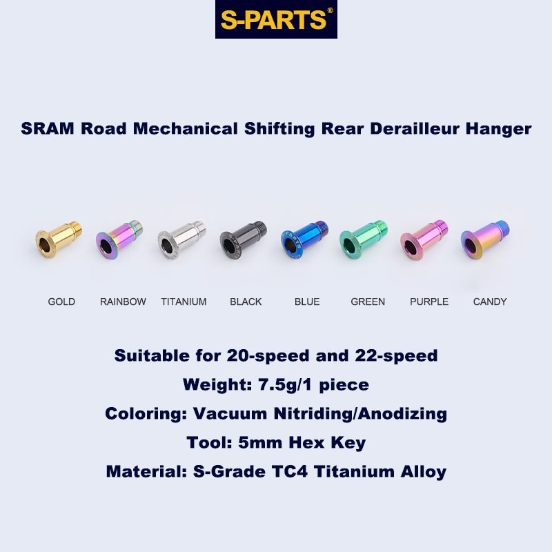 S-PARTS SHIMANO DA9270 R8150 R7100 SRAM Road Bike Titanium Rear Derailleur Pivot Screw