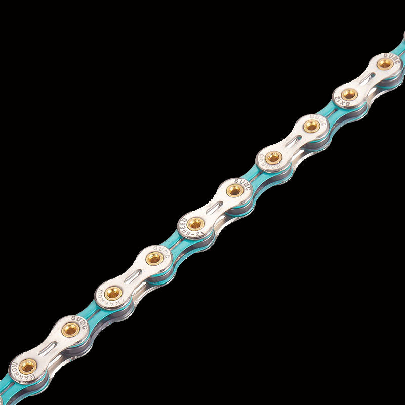 SUMC 12-SPEED full hollow Steel bicycle chain anti rust 128links bike chain with magic buckle