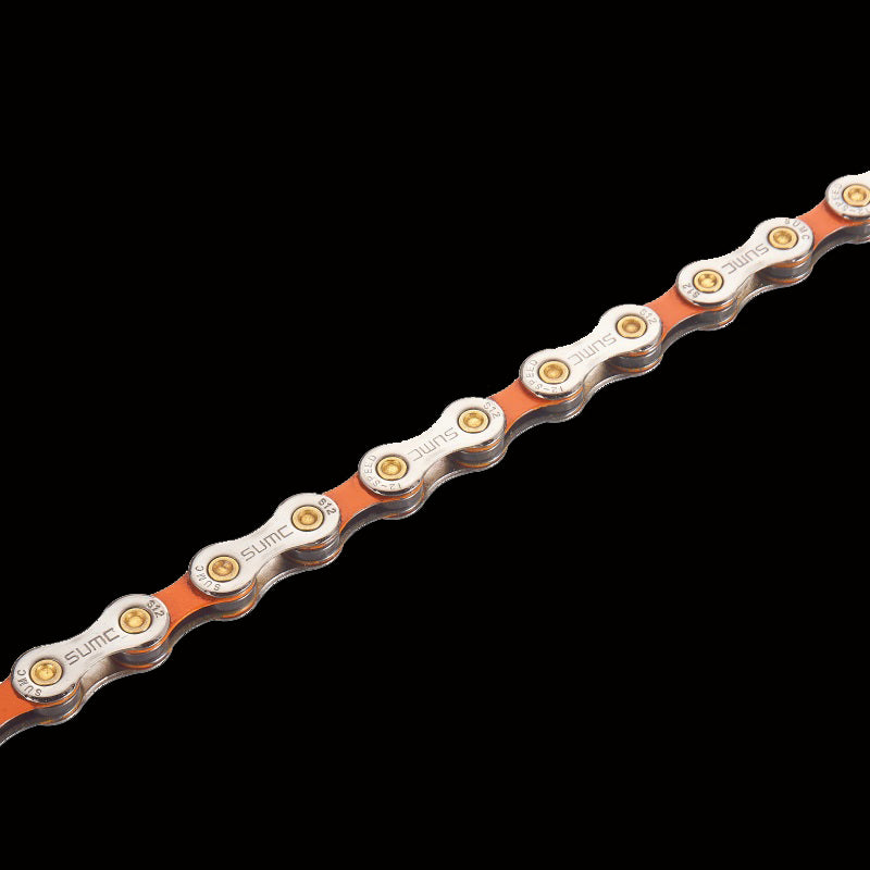 SUMC 12-SPEED non hollow Steel bicycle chain 126 links Bicycle Chain with magic buckle