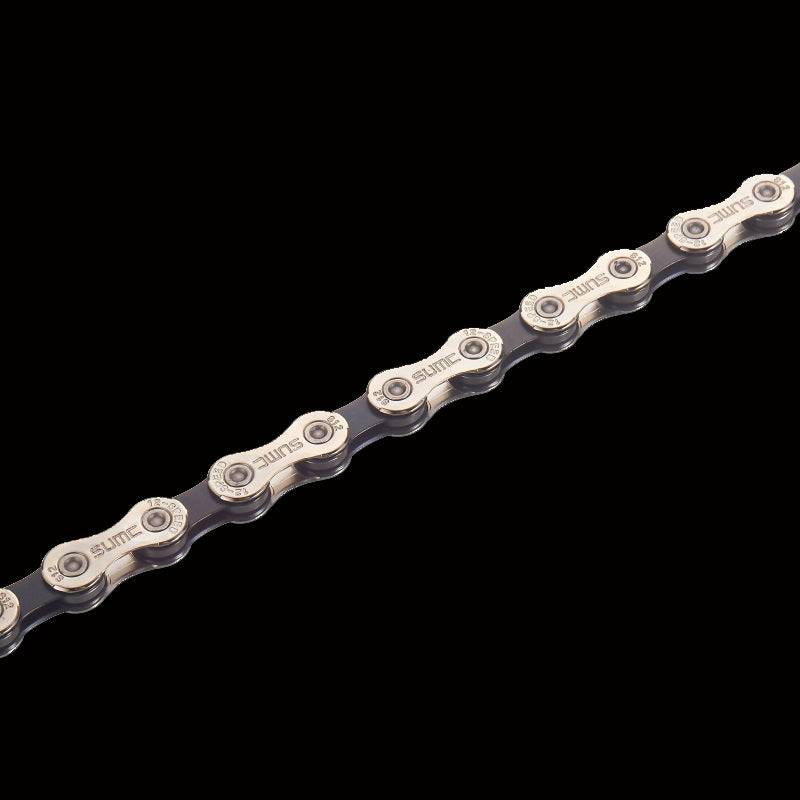 SUMC 12-SPEED non hollow Steel bicycle chain 126 links Bicycle Chain with magic buckle