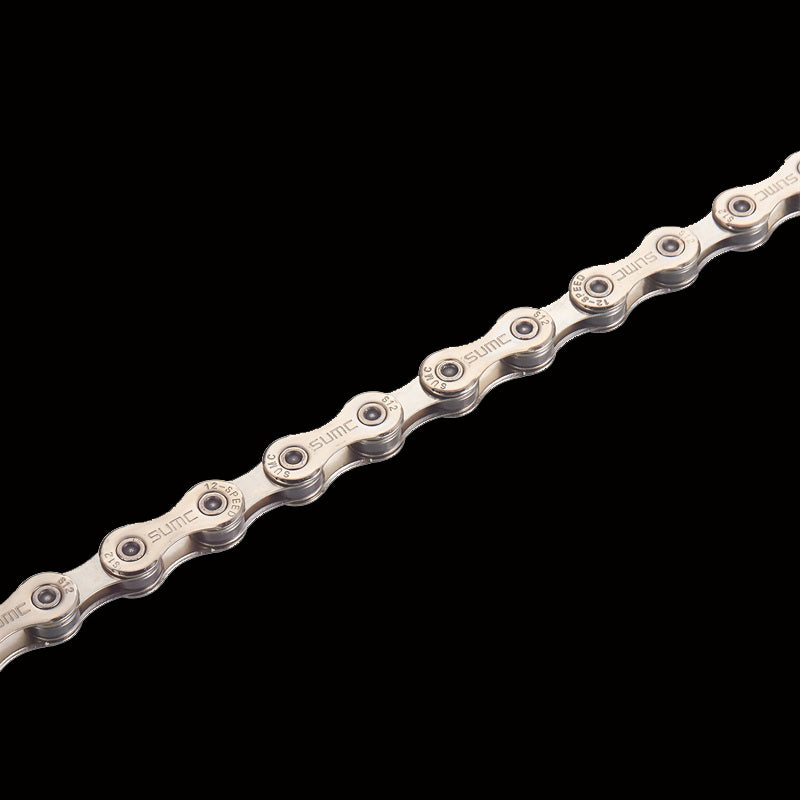 SUMC 12-SPEED non hollow Steel bicycle chain 126 links Bicycle Chain with magic buckle