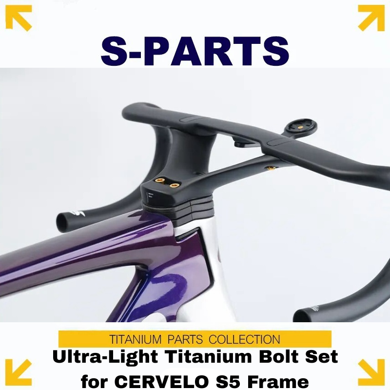 Cervélo S5 Titanium Bolt Kit – Full Frame Lightweight Upgrade Set | CNC TC4 Ti Bolts for Cervélo S5