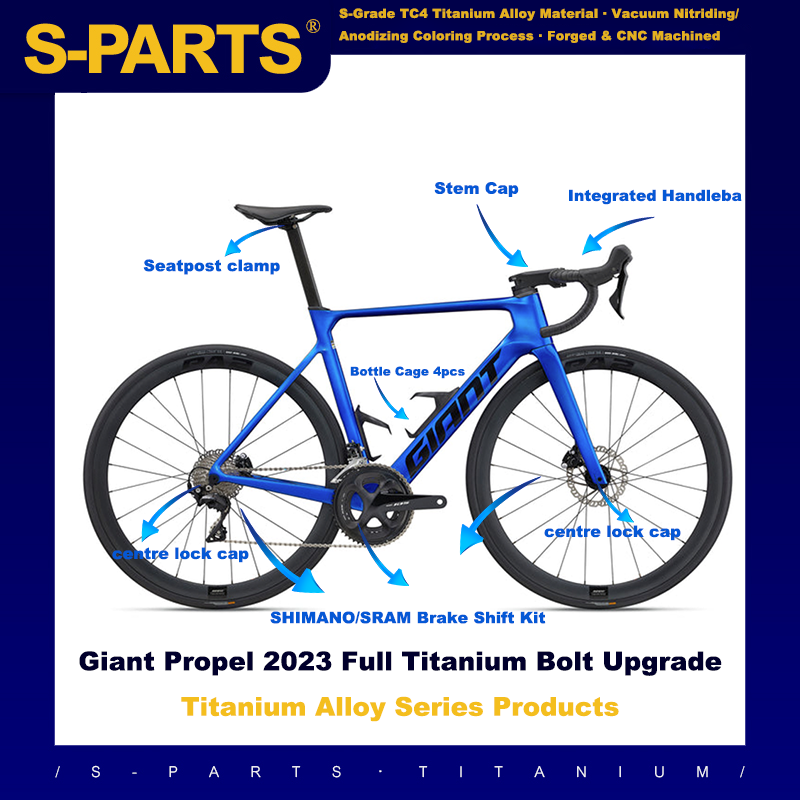 S-Parts Titanium Upgrade for Giant Propel 2023 SHIMANO 105 di2 (R7150/R7170) Shimano Dura Ace R9270 R9250 Di2 /SRAM RED AXS Screw Bolt Nut