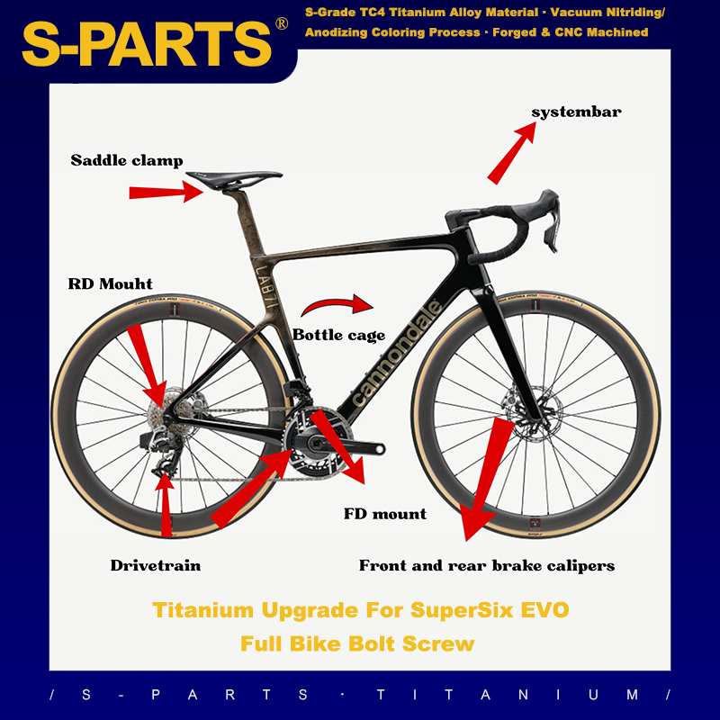 S-PARTS Titanium Bolt Upgrade Kit for Cannondale SuperSix EVO - Ultima