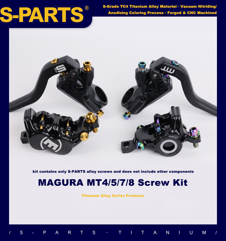 SPARTS Titanium Alloy Disc Brake Screw Kit Compatible with Magura MT4/