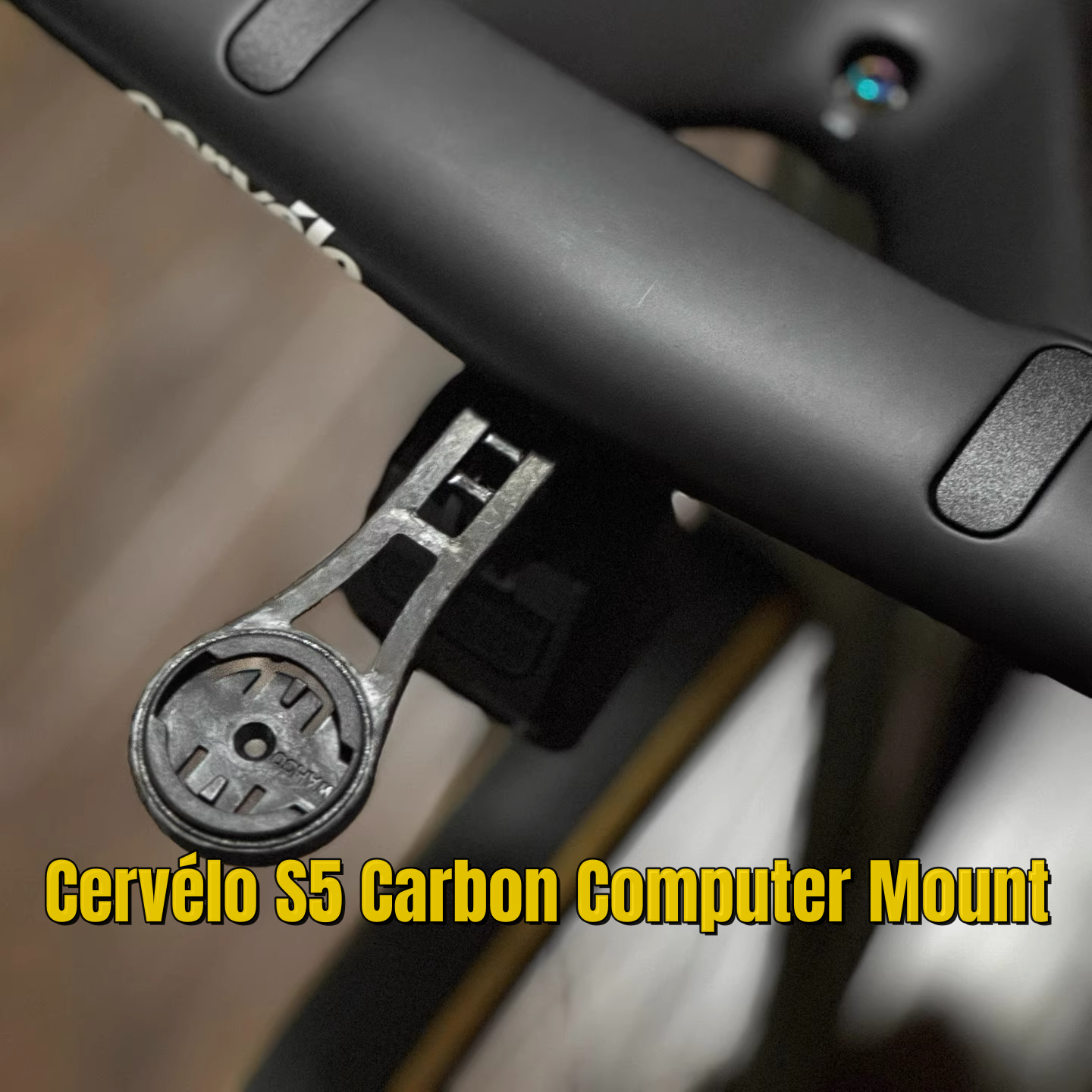 Ultralight Carbon Computer Mount for Cervélo S5 (2022–2024) – Garmin / Wahoo Compatible