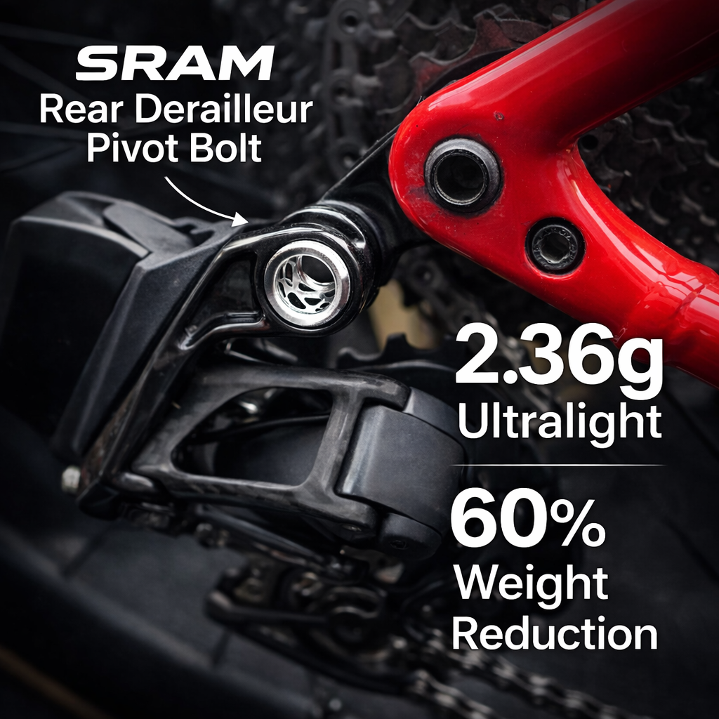 SRAM Rear Derailleur Pivot Bolt Ultralight 7075 Aluminum | 60% Weight Reduction Upgrade