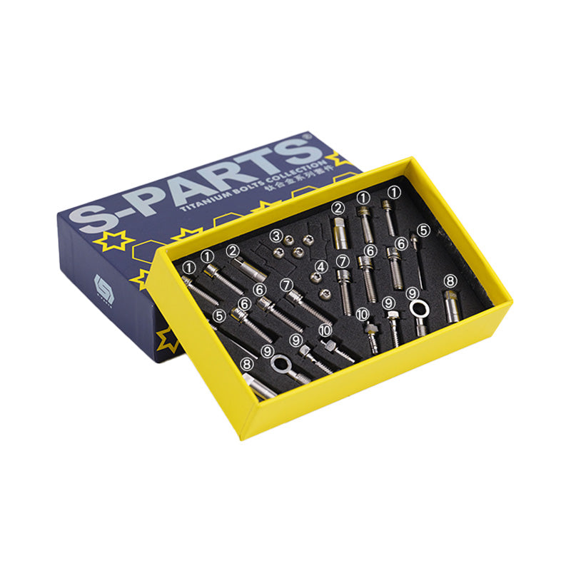 S-PARTS Titanium Alloy Bolt Disc Brake Bolt Kit Compatible with HOPE TECH 4 V4 RACE TRAIL Series