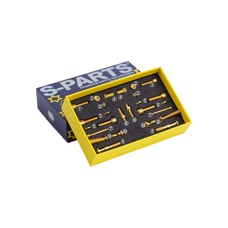 S-PARTS Titanium Alloy Mountain Bike Kit Screws for SHIMANO XT M8100M7100 Gear and Brake Sets