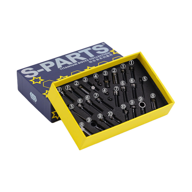 S-PARTS Titanium Alloy Bolt Disc Brake Bolt Kit Compatible with HOPE TECH 4 V4 RACE TRAIL Series