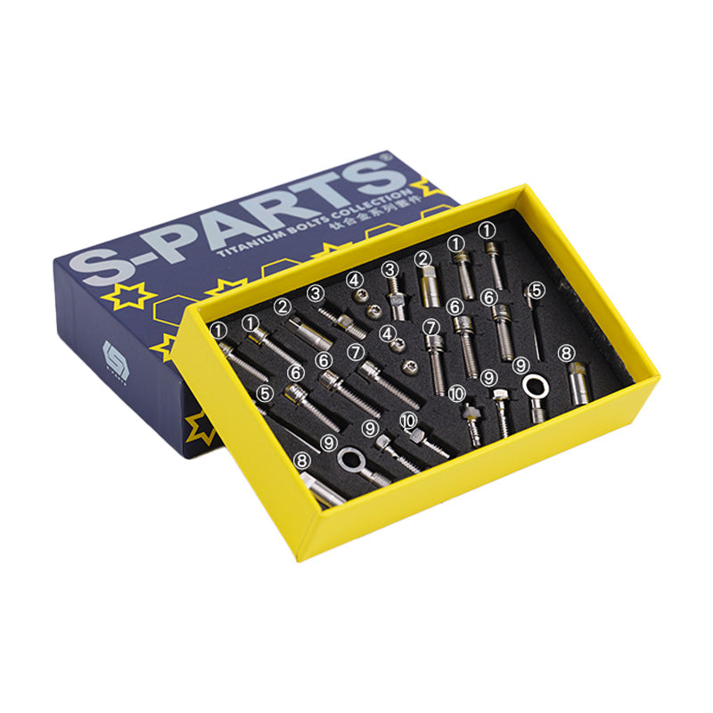 S-PARTS Titanium Alloy Bolt Disc Brake Bolt Kit Compatible with HOPE TECH 4 V4 RACE TRAIL Series