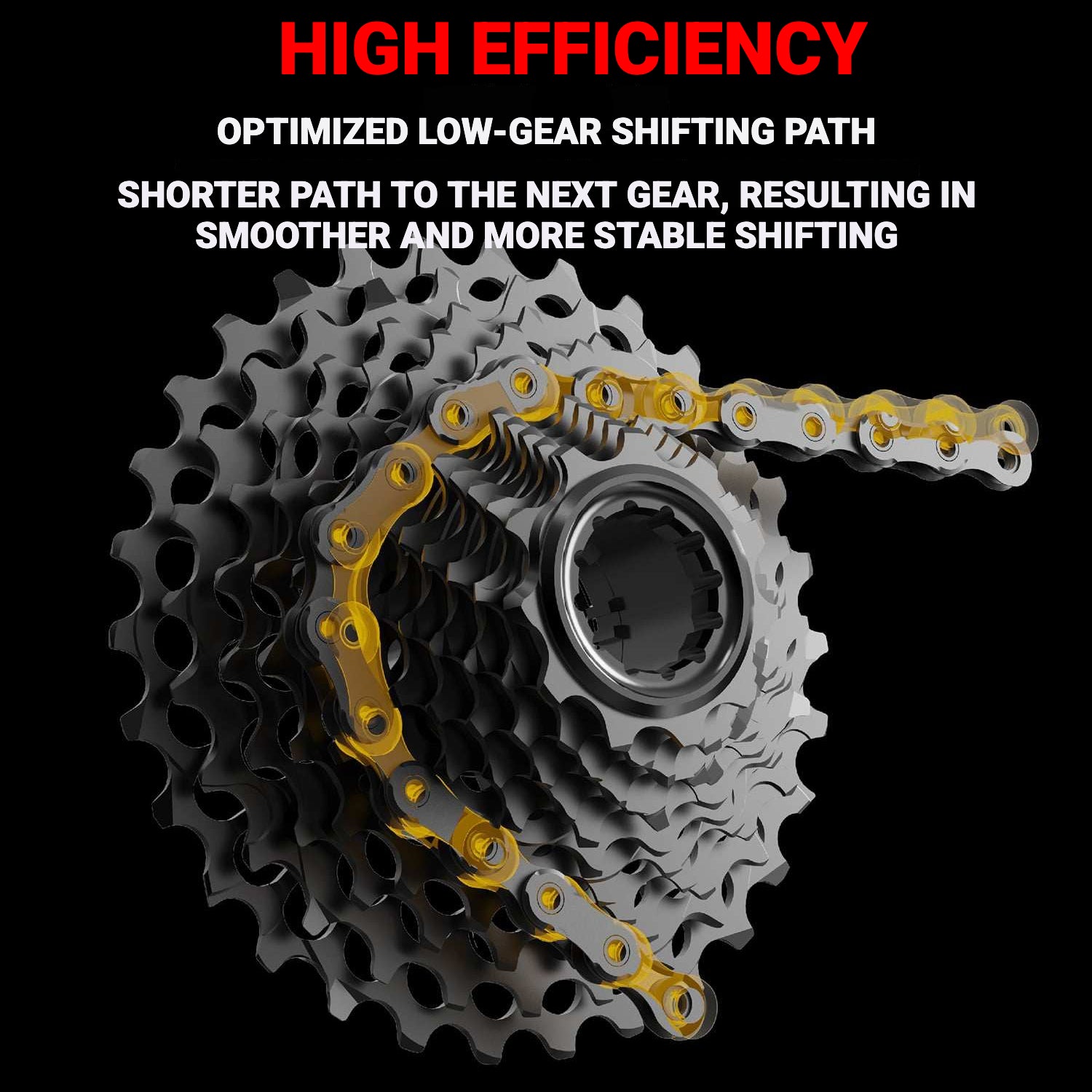 INCOLOR ZONEY 12-Speed Lightweight Road Bike Cassette 11–30T|High Efficiency|Multi-Color Options