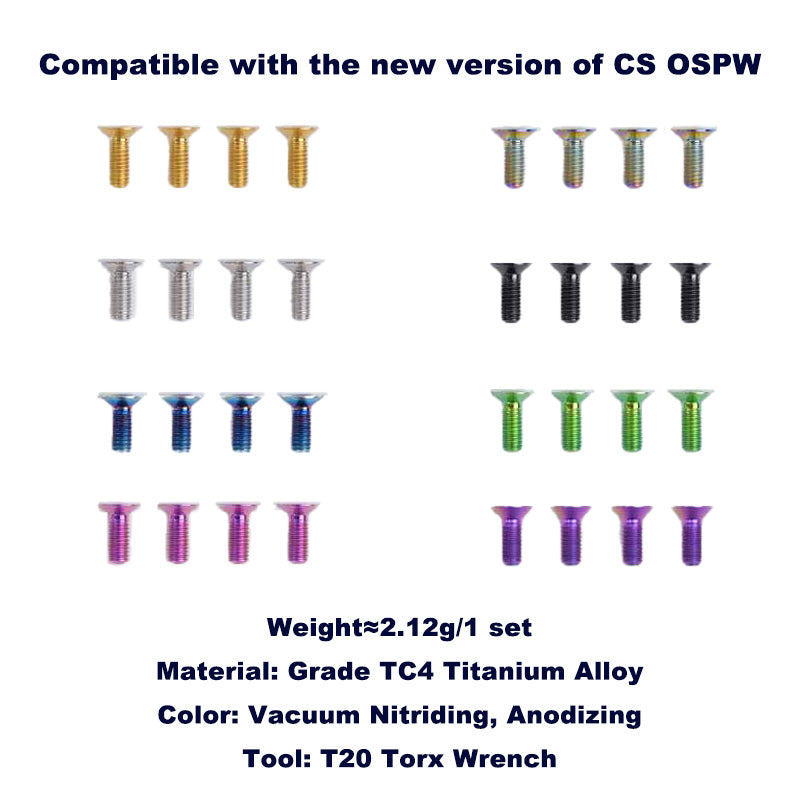 Titanium Screw Set for CS OSPW Rear Derailleur Cage System