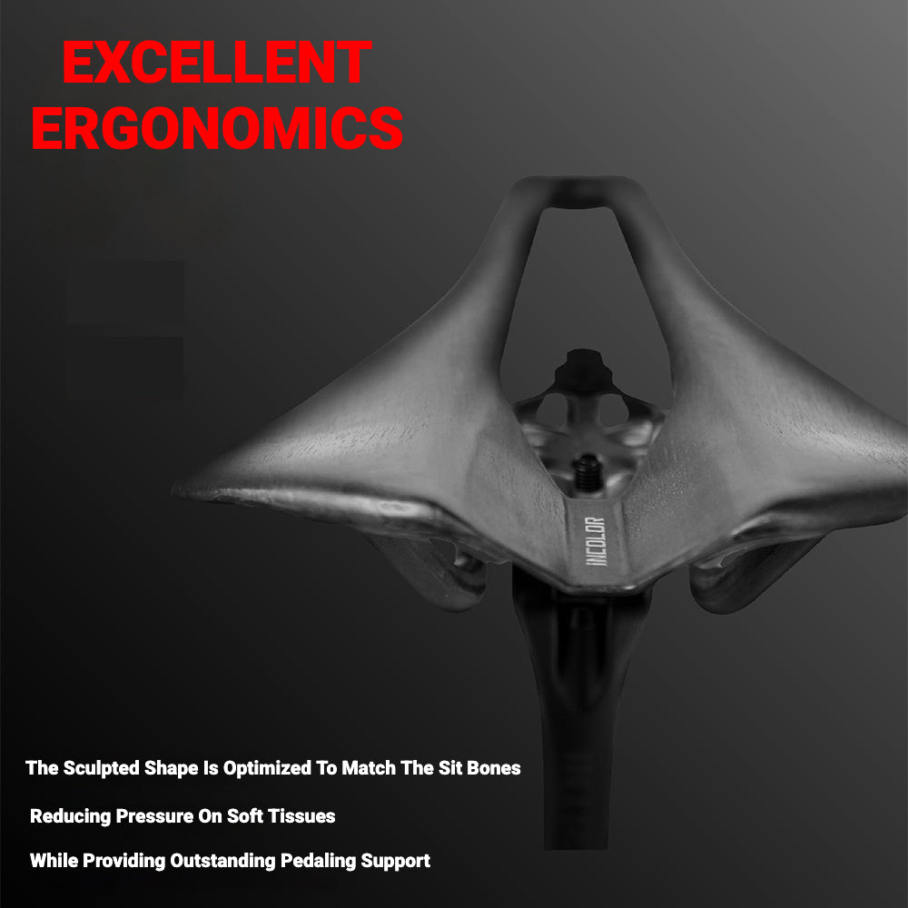 82g Ultra-Light Full Carbon Short-Nose Saddle|INCOLOR RC-1|Ultimate Weight-Reduction Upgrade