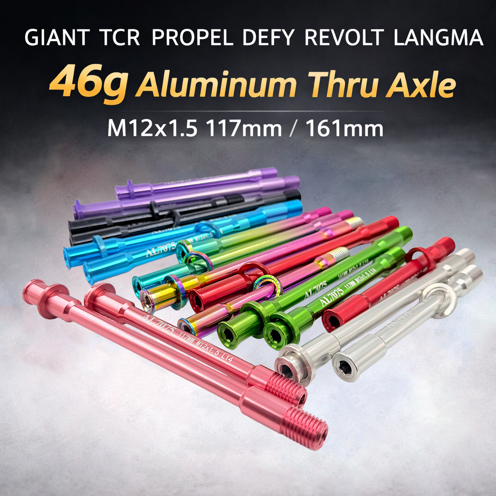 GIANT TCR PROPEL DEFY REVOLT LANGMA 46g Aluminum Thru Axle M12x1.5 117mm / 161mm