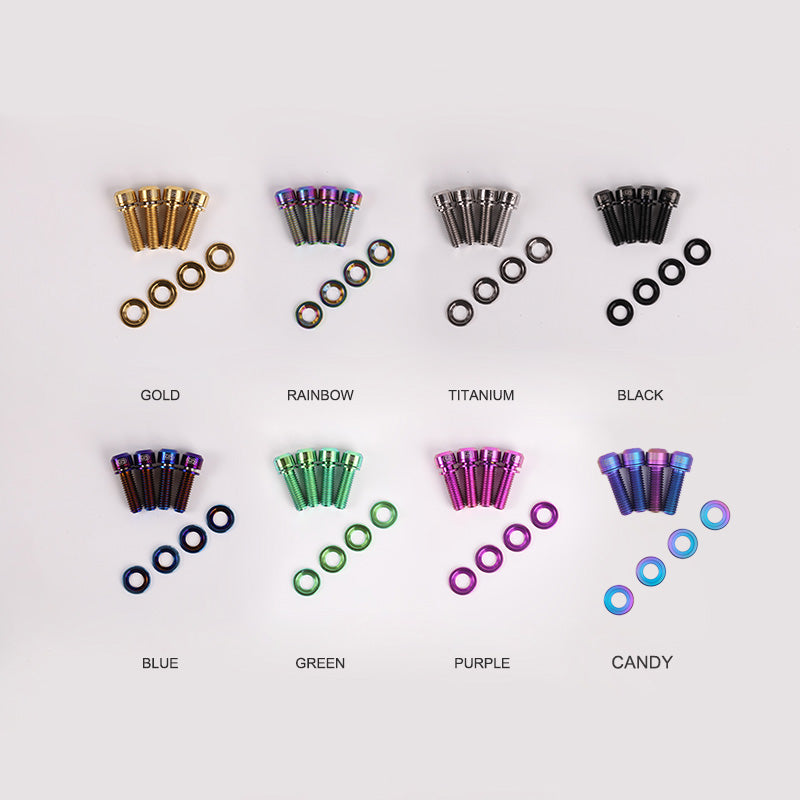 S-PARTS Titanium M6 Step Washer for Disc Brake Hydraulic Disc Brake Shimano SRAM Magura Avid Trickstuff XT SLX XTR Guide Code