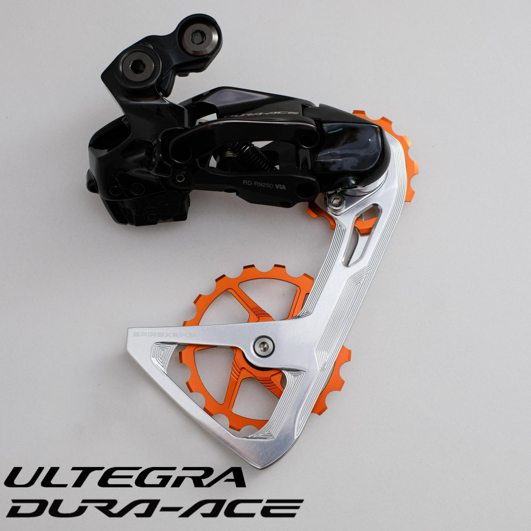 SPIREX Oversized Ceramic Pulley Wheels for Shimano R9250 R8150 R9100 R8000 – Titanium Upgrade 14T+17T, 76g Ultra-Light